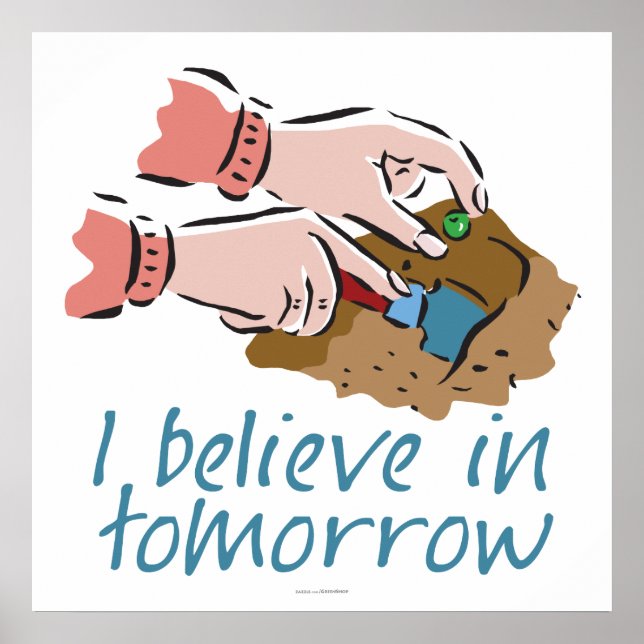 Póster Jardinería de semillas de plantas (Frente)