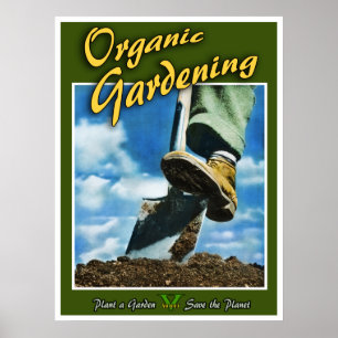 Póster Jardinería orgánica