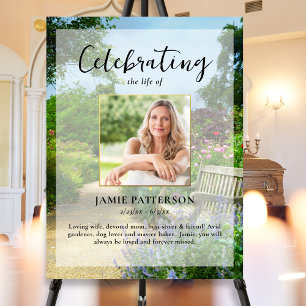 Póster Jardinero, Celebración de la Vida Foto Personaliza
