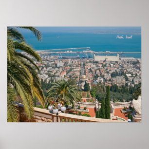 Póster Jardines Bahá'í de Haifa