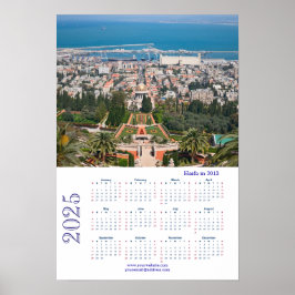 Póster Jardines Bahá'í, Haifa en 2013, Israel