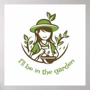 Póster Jardines Cute Gardening Cita Jardines