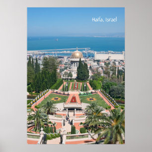 Póster Jardines de Bahá'í de Haifa