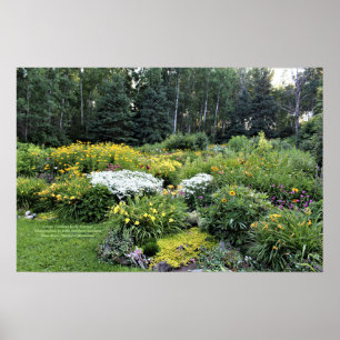 Póster Jardines de centro del comienzo del verano