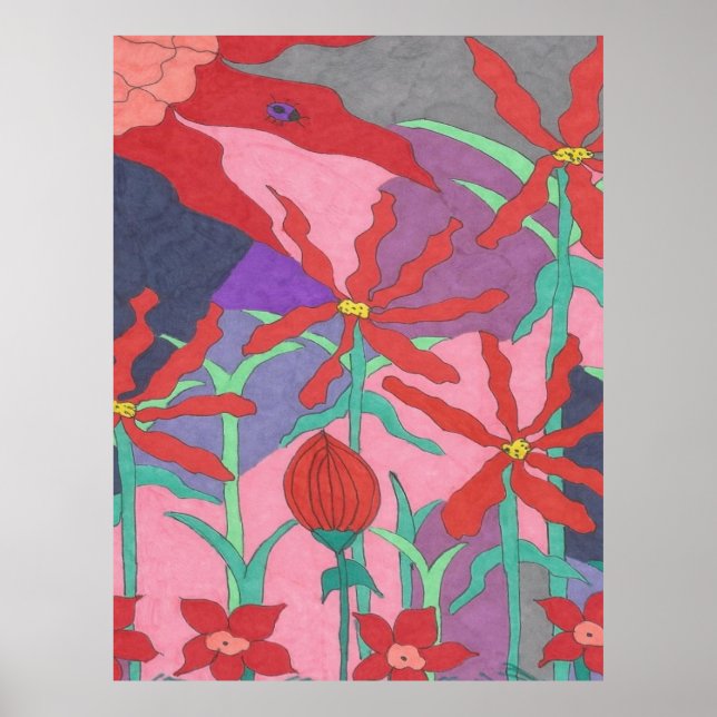 Póster Jardines de verano de noche (Frente)