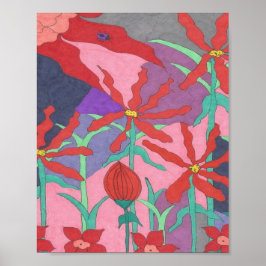 Póster Jardines de verano por la noche