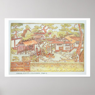 Póster Jardines de Yuan Ming Yuan, Peking, 1783-86 (engra