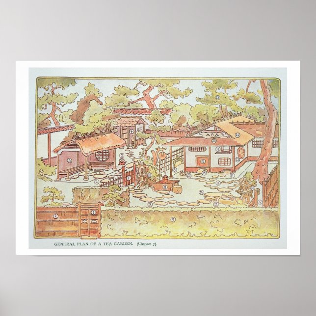 Póster Jardines de Yuan Ming Yuan, Peking, 1783-86 (engra (Frente)