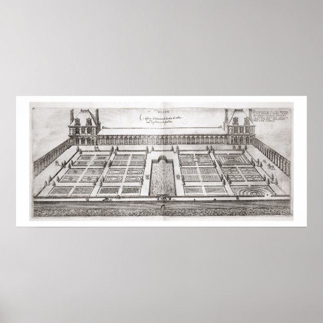 Póster Jardines en el Chateau de Vallery, de 'Les Plus' (Frente)