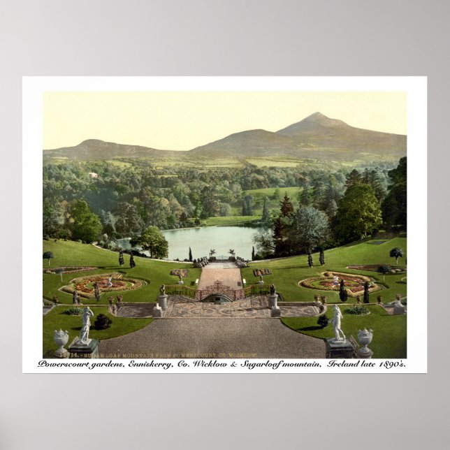 Póster Jardines Powerscourt, Irlanda Wicklow (Frente)