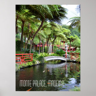 Póster Jardines Tropicales Monte Palace Madeira Portugal