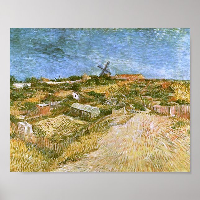 Póster Jardines vegetales de Montmartre Van Gogh Bella Ar (Frente)