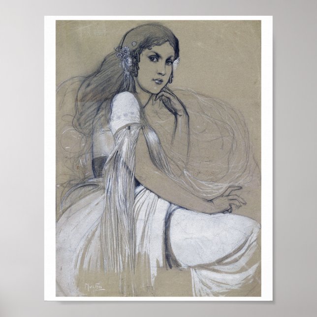 Póster Jaroslava Muchova, Alphonse Mucha (Frente)