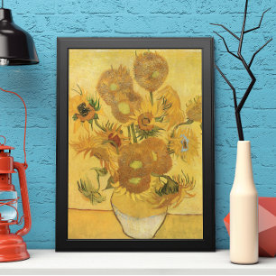 Póster Jarrón con 15 girasoles por Vincent van Gogh