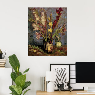 Póster Jarrón con gladiolos de Vincent van Gogh