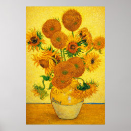 Póster Jarrón con quince girasoles de Vincent van Gogh