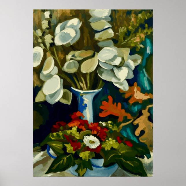 Póster Jarrón Van Gogh con Lunaria (Frente)
