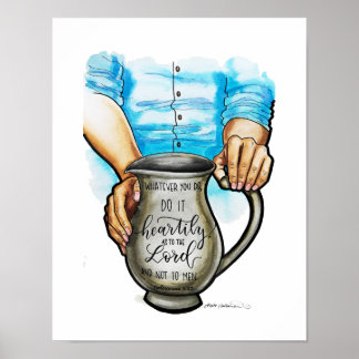 Póster Jars of Clay - Potter's Hands - Watercolor art