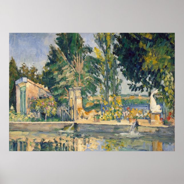 Póster Jas de Bouffan The Pond - Paul Cezanne - c1876 (Frente)