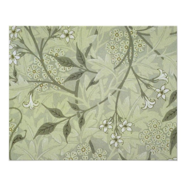Póster Jasmine Botánico Vintage Antiguo William Morris (Anverso)