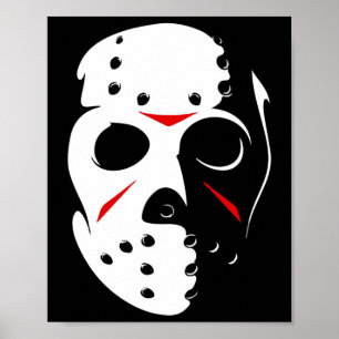 Póster Jason Hockey Mask Halloween Viernes 13
