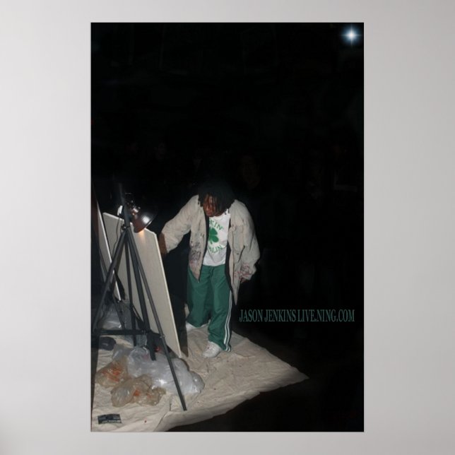 PÓSTER JASON JENKINS EN VIVO GRÁFICO NEGRO (Frente)