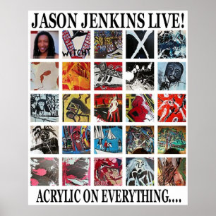 PÓSTER ¡JASON JENKINS VIVE! ACRÍLICO EN TODO