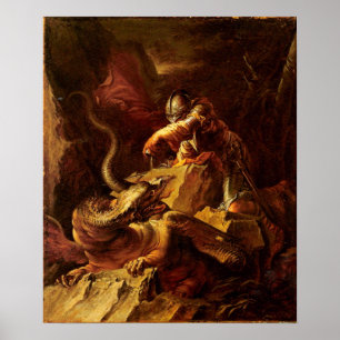 Póster Jason que encanta el dragón