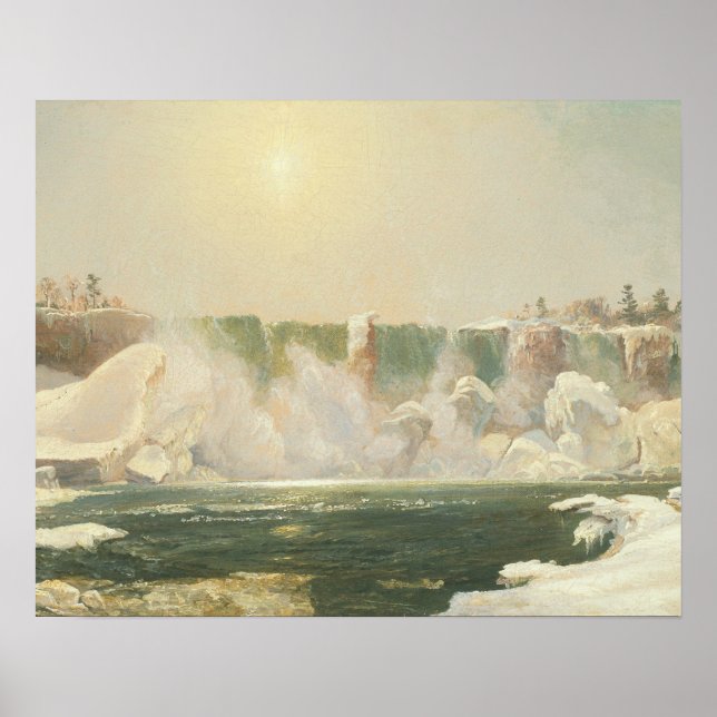 Póster Jasper Francis Cropsey - Cataratas del Niágara en  (Frente)