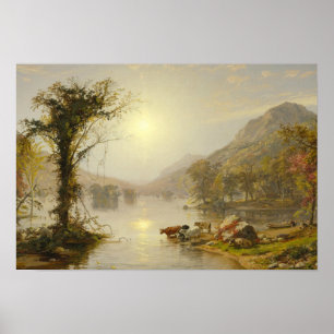 Póster Jasper Francis Cropsey - Otoño en el lago Greenwo