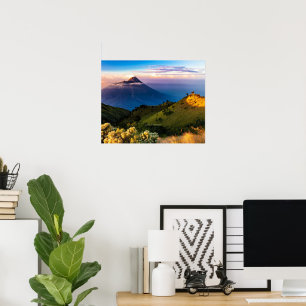 Póster Java, Indonesia, fotografía de paisaje escénico,
