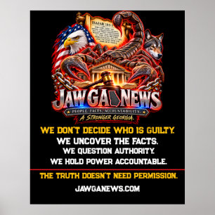 Póster JAW GA Noticias Verdad, Justicia y Rendición de