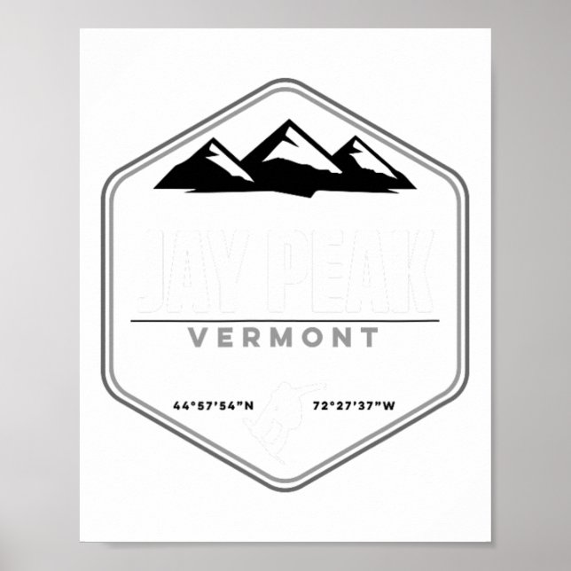 Póster Jay Peak Vermont Snowboard (Frente)