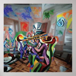 Póster Jazz Band Digital Art