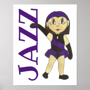 Póster JAZZ Dance School Studio Art Dancer Teacher Regalo