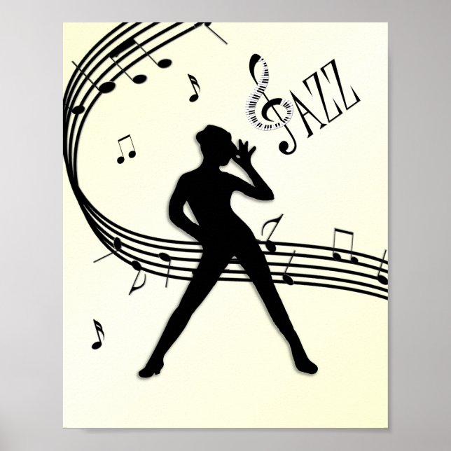 Póster Jazz Dance Yellow Music (Frente)