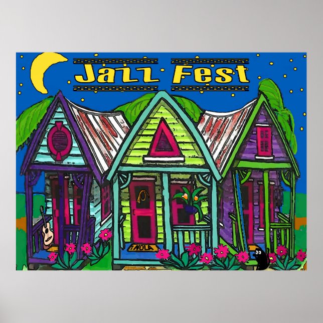 Póster Jazz Fest Cottages Orleans (Frente)
