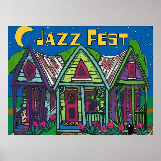 Póster Jazz Fest Cottages Orleans (Frente)