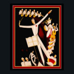 Póster "Jazz Maestro" Art Deco Imprimir 16 x 20<br><div class="desc">Bonita impresión Art Deco titulada "Jazz Maestro"</div>