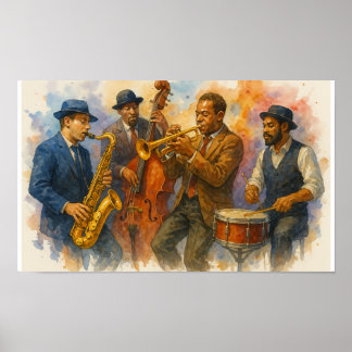 Póster Jazz Muscians