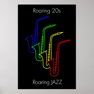 Póster JAZZ - Roaring 20s - Roaring JAZZ