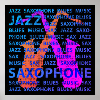 Póster Jazz Saxofón