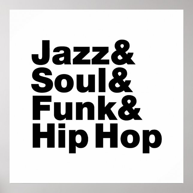 Póster Jazz y Soul y Funk & Hip Hop (Frente)