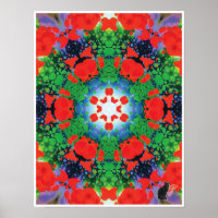 Jazzy Kinetic Collage Kaleidoscope Poster