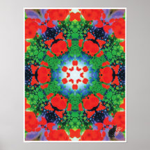 Jazzy Kinetic Collage Kaleidoscope Poster