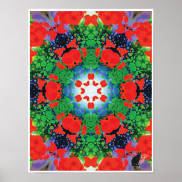 Póster Jazzy Kinetic Collage Kaleidoscope Poster