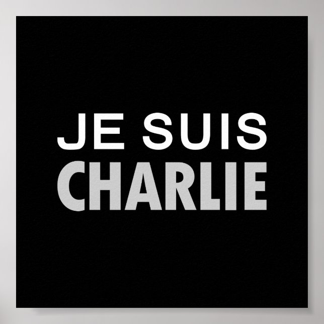 Póster JE SUIS CHARLIE - pueblo de unidad nacional (Frente)