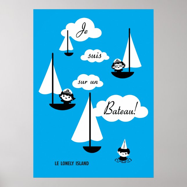 Póster ¡Je suis sur un Bateau! (Frente)