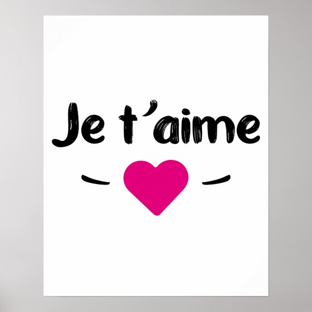 Póster Je t'aime (Frente)