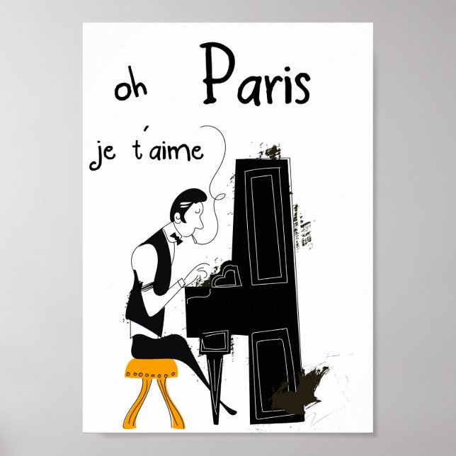 Póster je t'aime Paris (Frente)